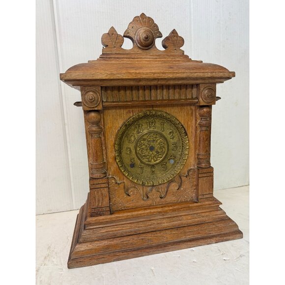 Antique Ingraham Victorian Eastlake Mantel Clock Case - Picture 2 of 7